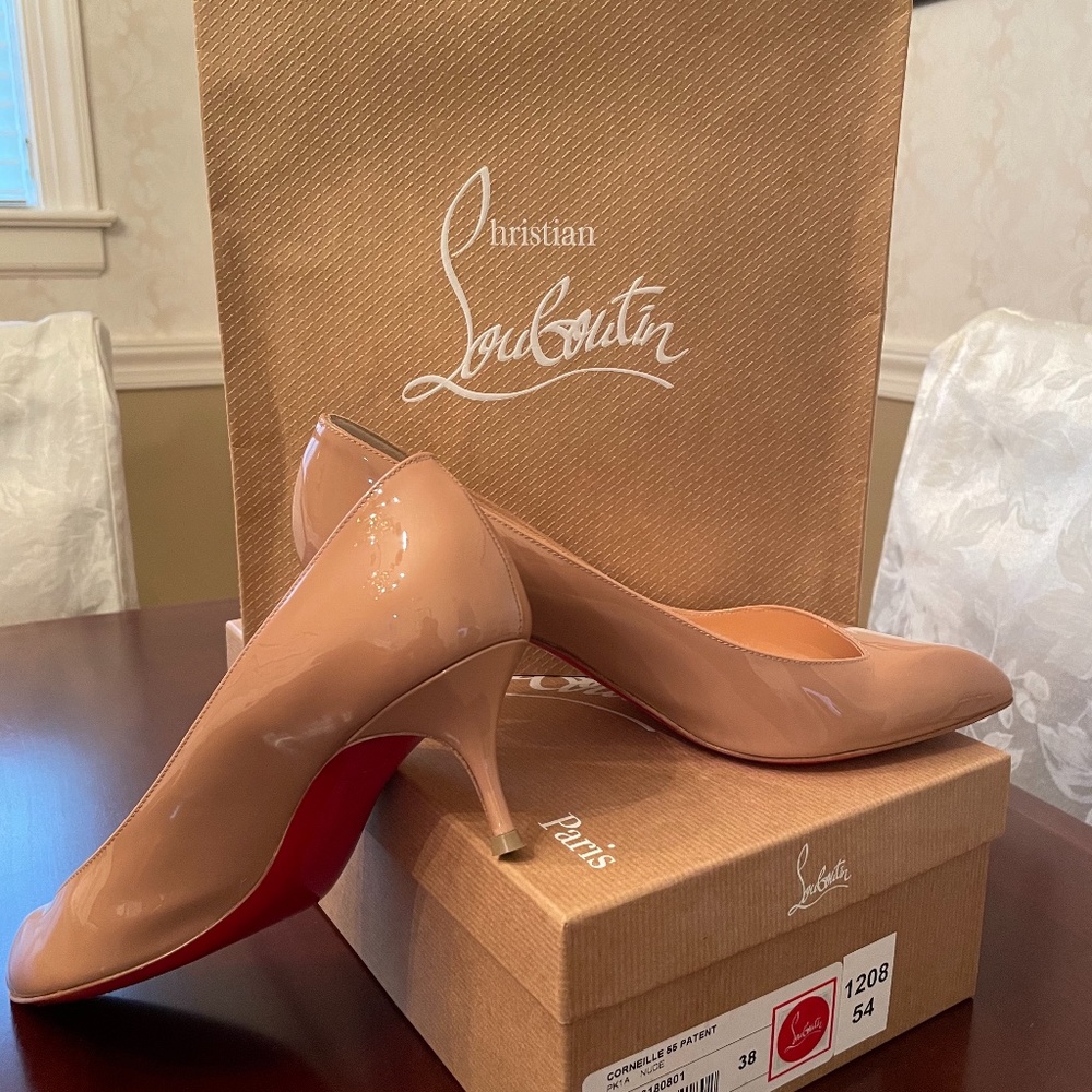 Christian Louboutin 55 mm Patent Nude Corneille